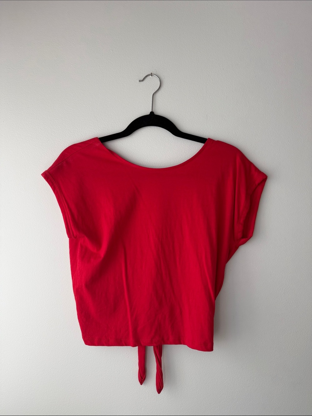 S | Wilfred Red Tie-Back Crop Top